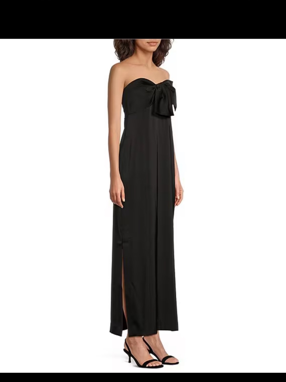 Lilly Pulitzer Black Strapless Maxi Dress with Bow Detail - Picture 7 of 8